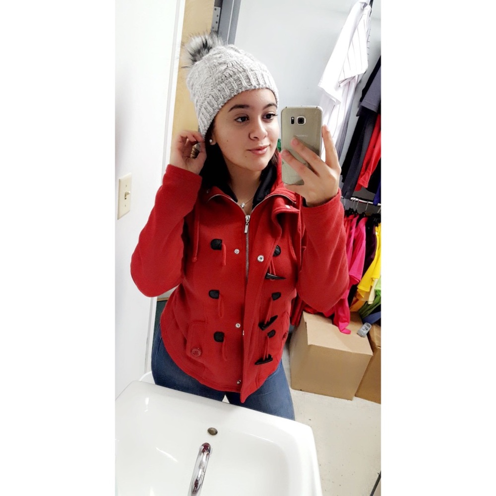 Guess- Red Zip-up Jacket - Picture 4 of 4